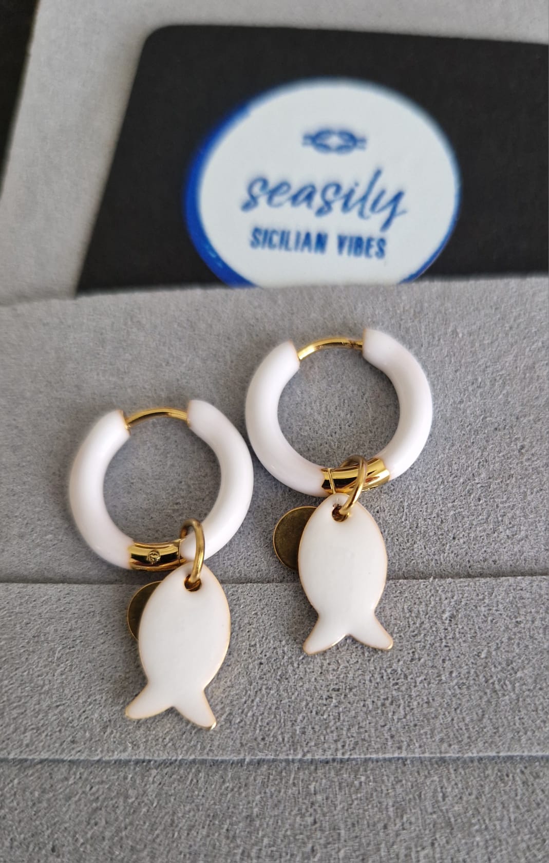 ORECCHINI CIRCLE WHITE