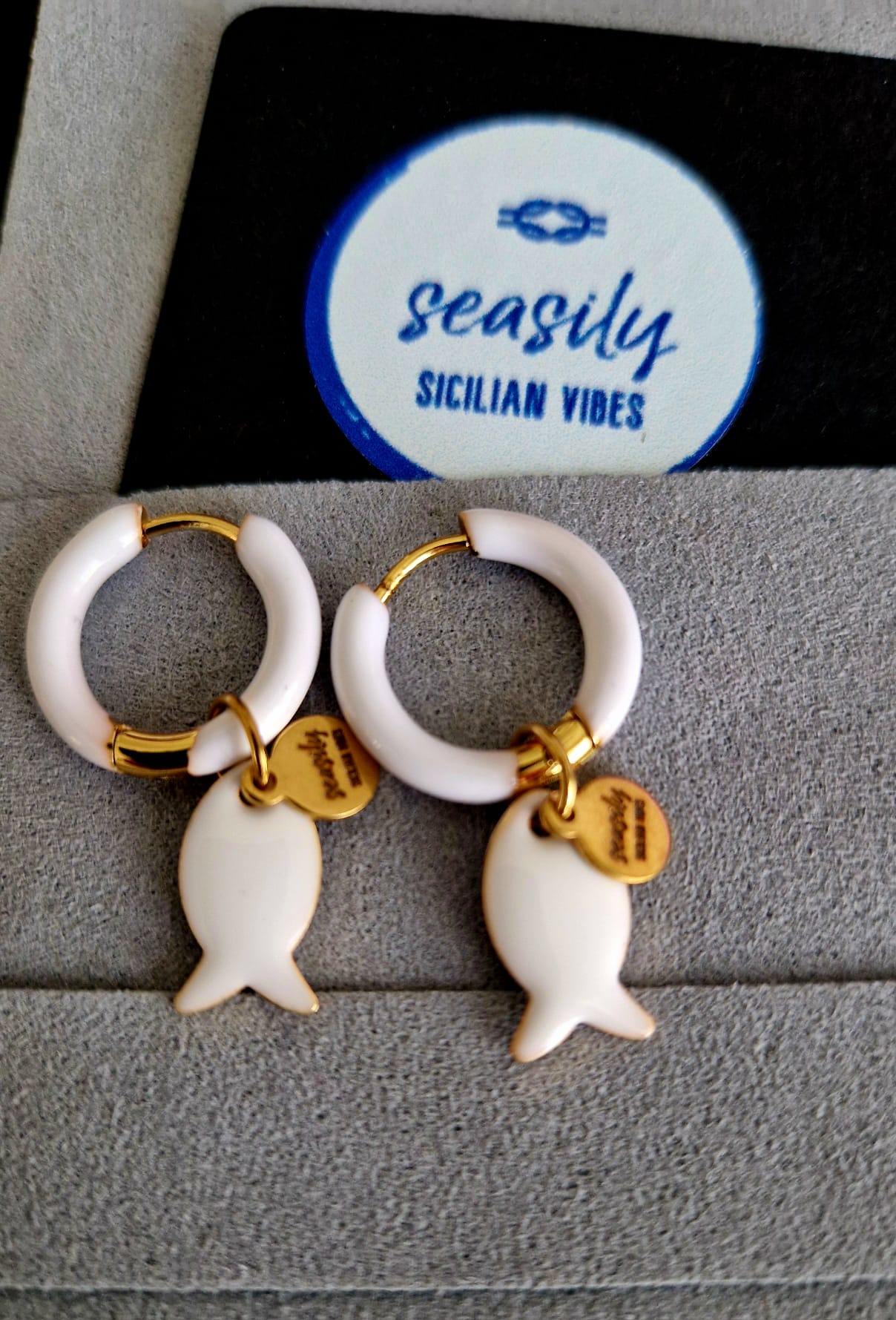ORECCHINI CIRCLE WHITE