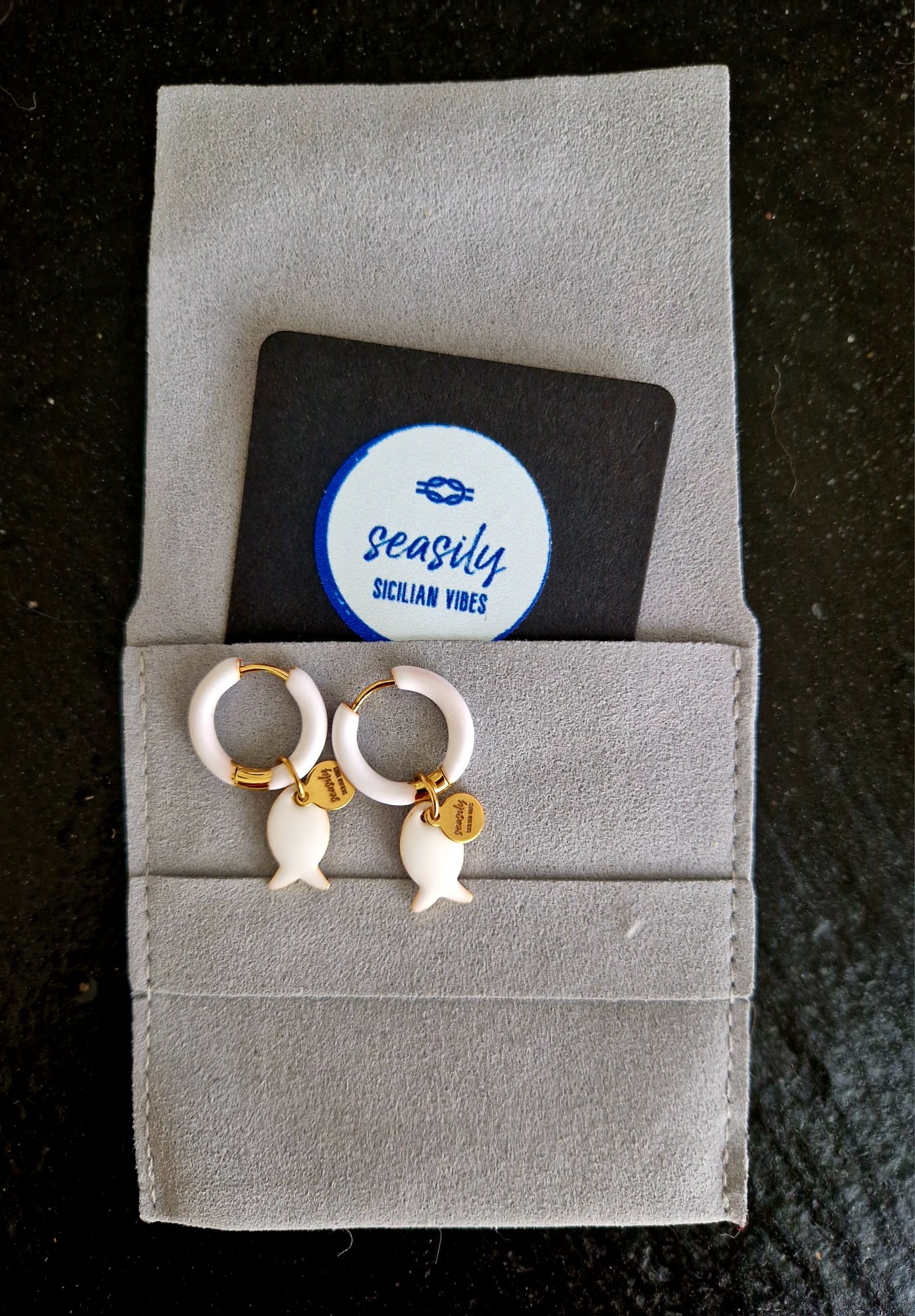 ORECCHINI CIRCLE WHITE