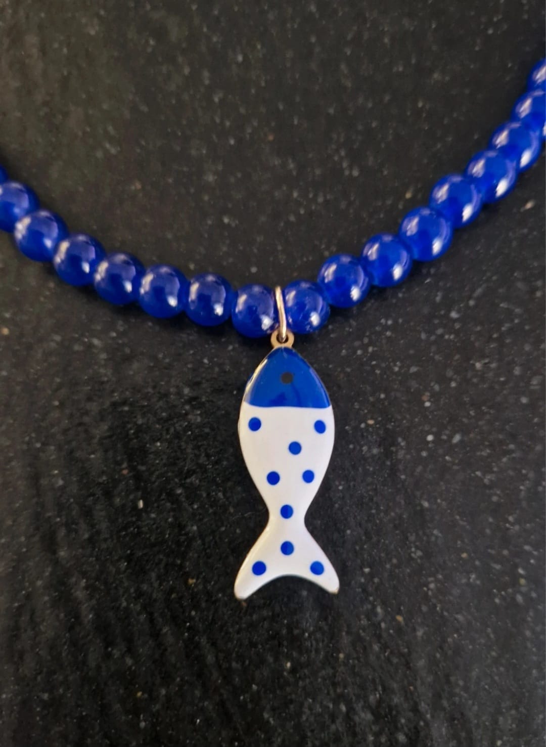 COLLANA BEADS BLU