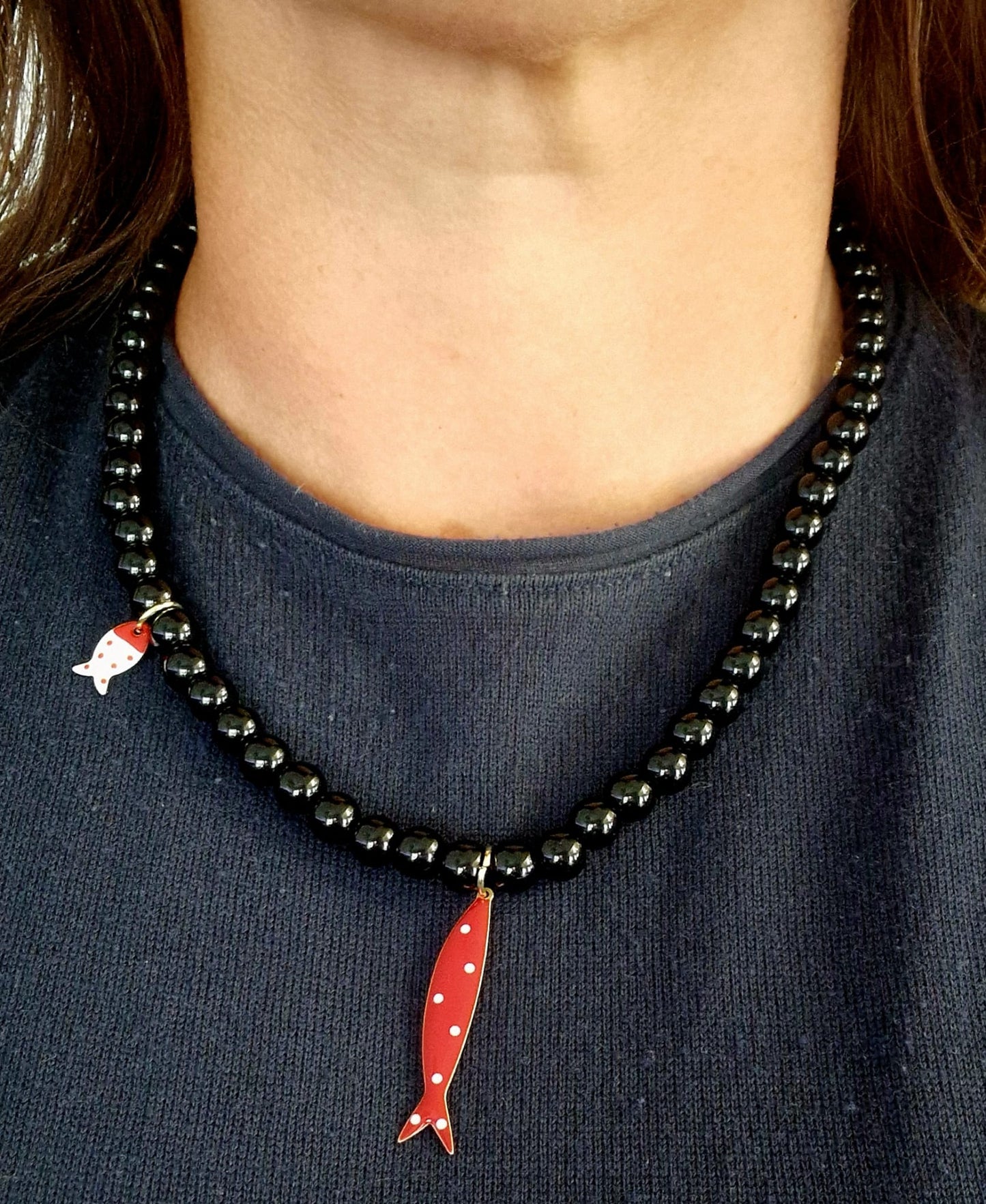 COLLANA BEADS BLACK