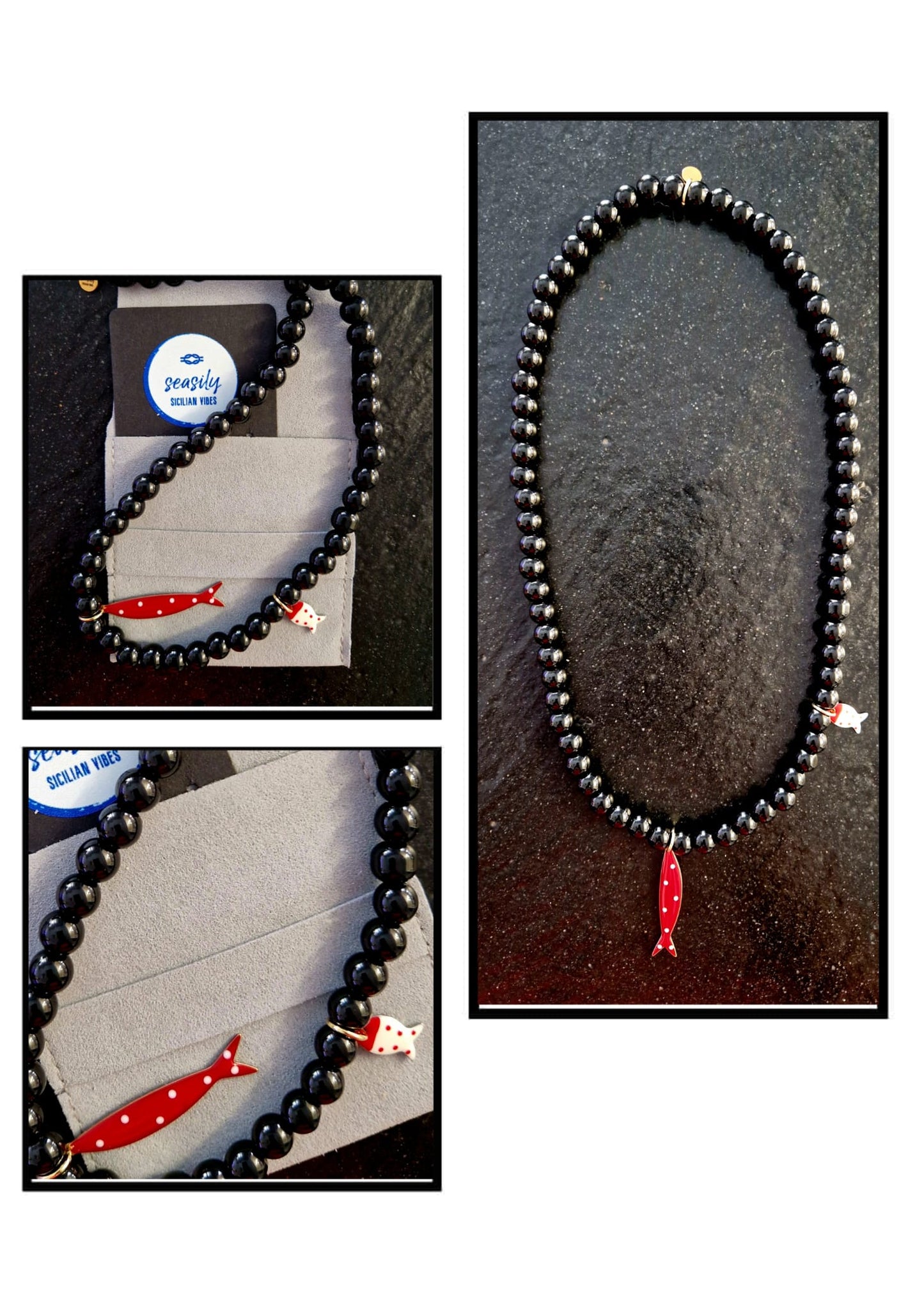 COLLANA BEADS BLACK