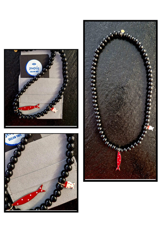 COLLANA BEADS BLACK