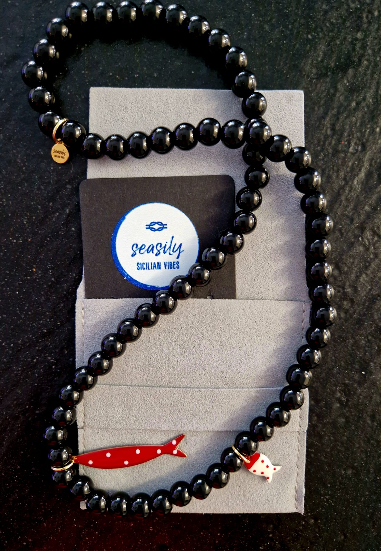 COLLANA BEADS BLACK