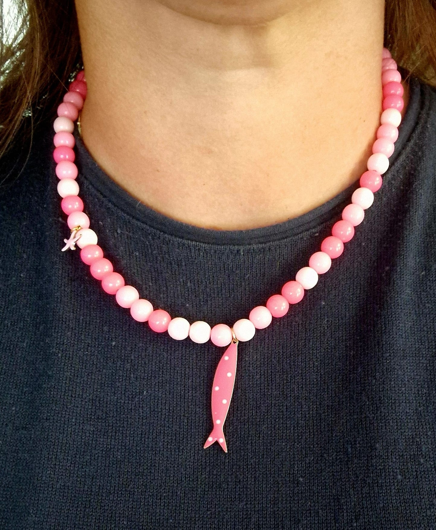 COLLANA BEADS PINK