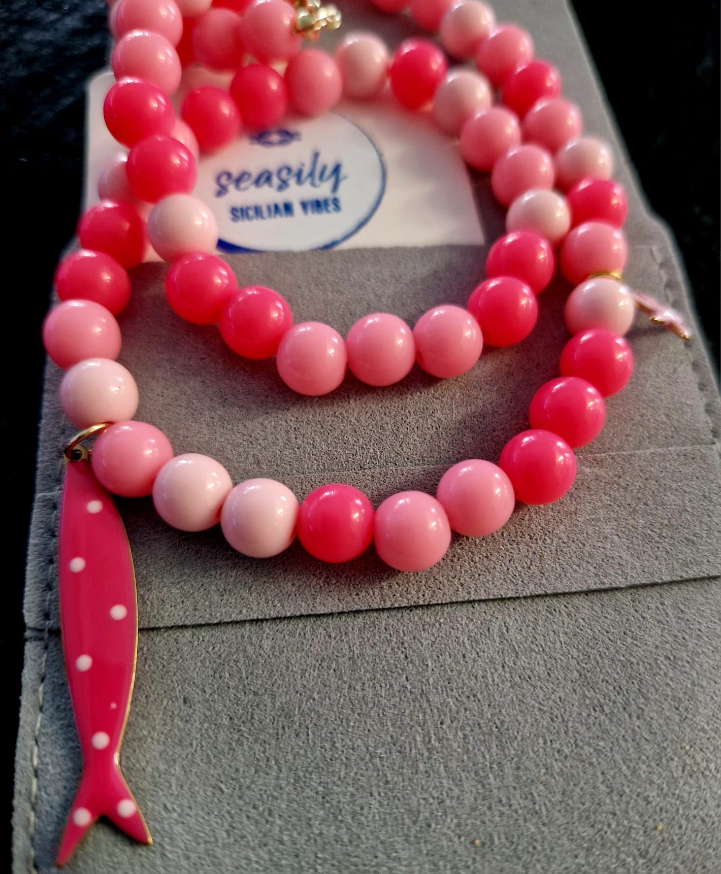 COLLANA BEADS PINK