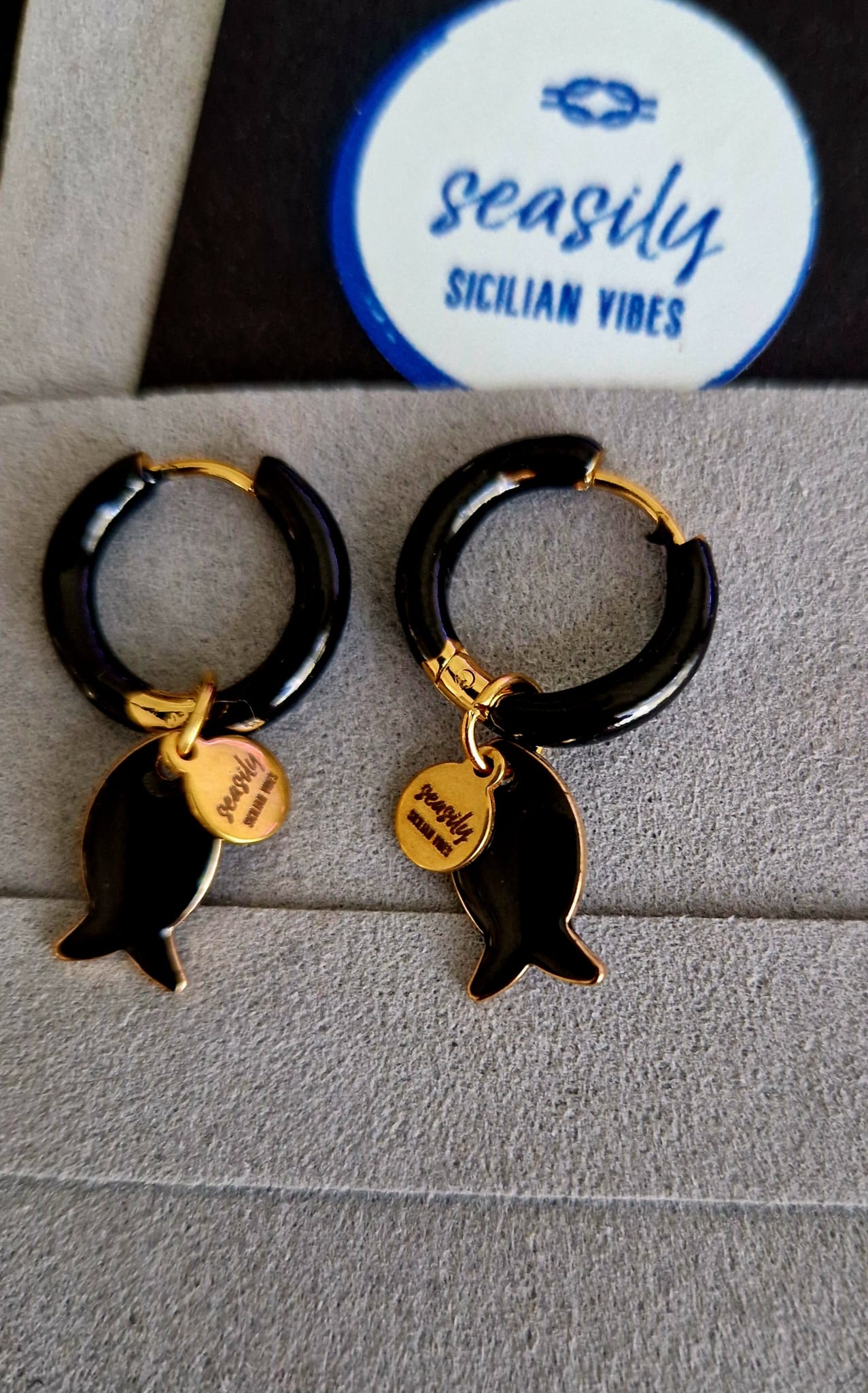 ORECCHINI CIRCLE BLACK