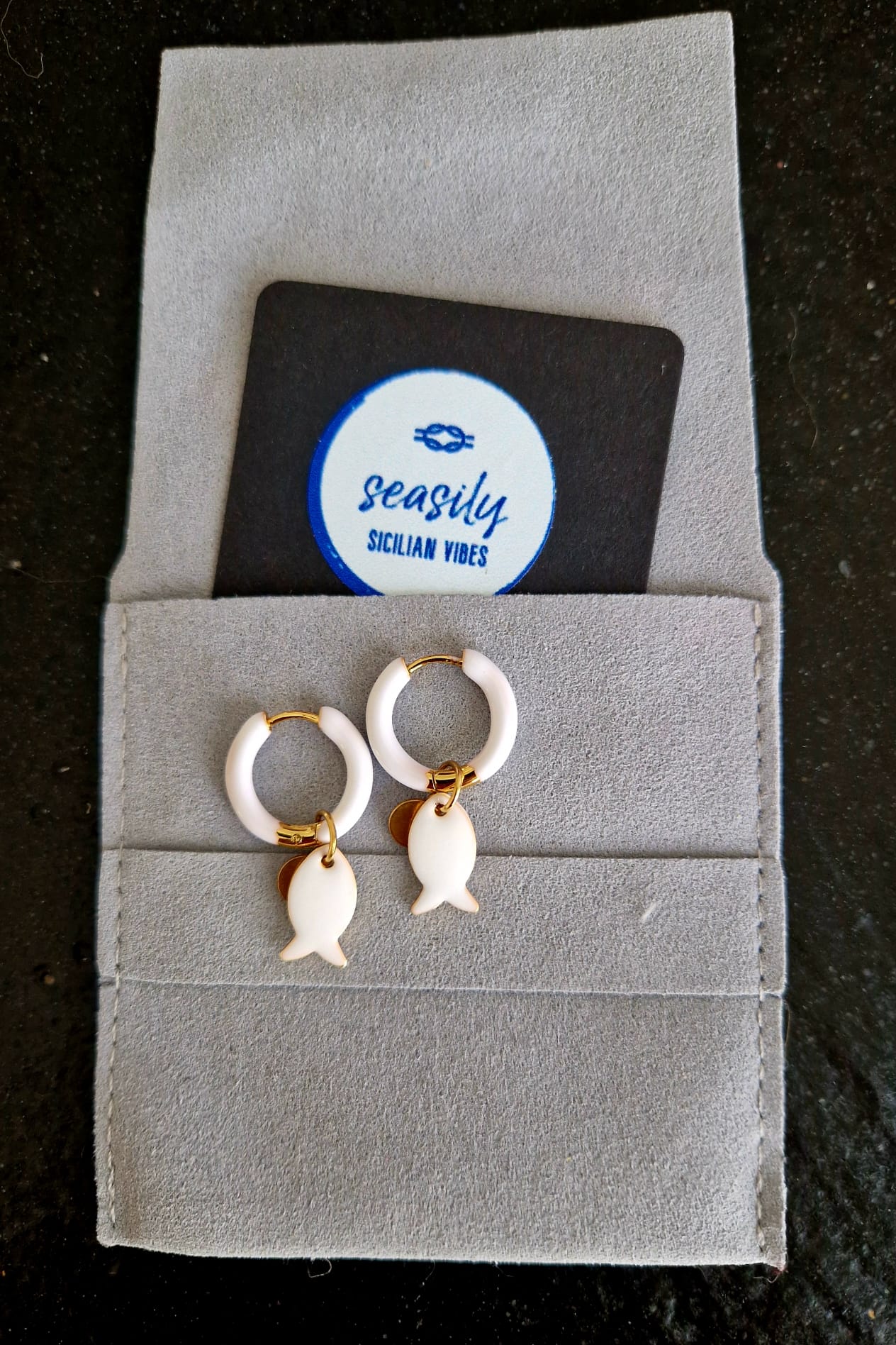 ORECCHINI CIRCLE WHITE